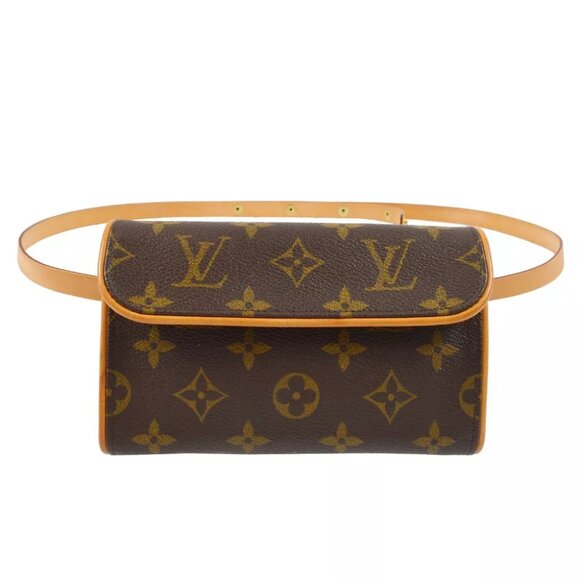 AUTHENTICITY GUARANTEED Louis Vuitton MONOGRAM #S POCHETTE FLORENTINE BELT BUM B - Picture 1 of 7